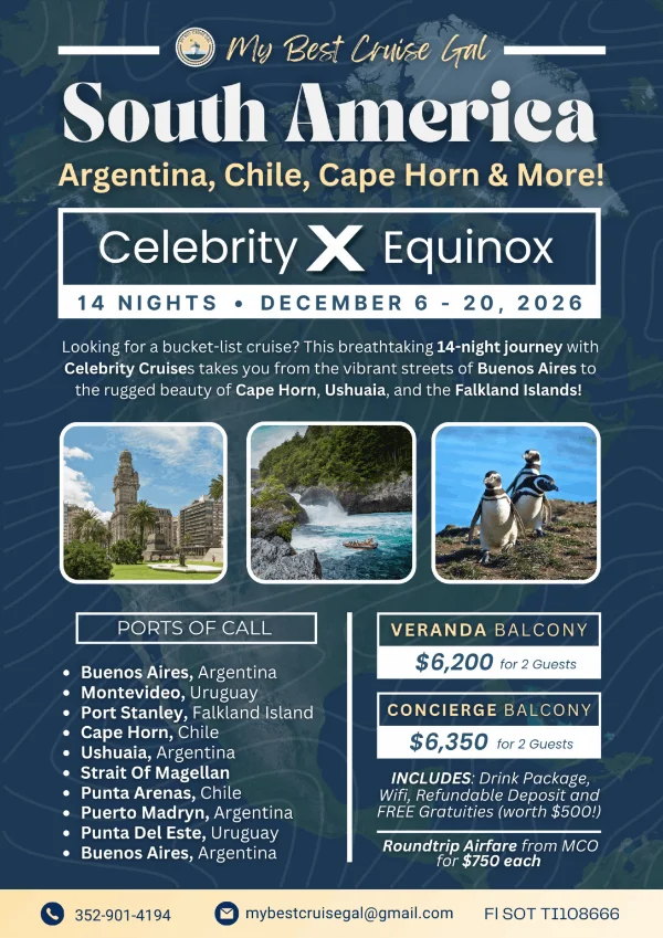 South America cruise flyer